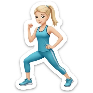White girl zumba exerciser sticker