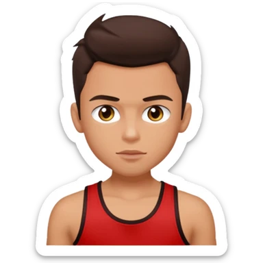 Bratz Boyz Dylan hazel eyes, dark brown hair, red tank top sticker