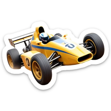 A high-speed racing car or motorcycle zooming down a track, leaving a trail of dust and excitement. The scene conveys energy and adrenaline, with blurred motion showing the speed and precision of motorsport, set against a dynamic racing track backdrop. sticker