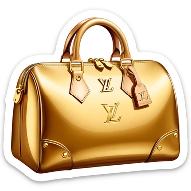 Gold Louis Vuitton bag sticker