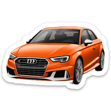 Orange audi s3 sticker