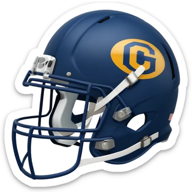 College football player helmet in a deep, dark color sticker