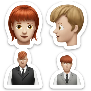 Andrea Arnold director red hair british 60 short bangs sticker