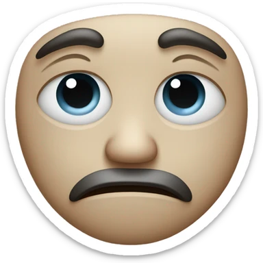 Sad teary eyed face sticker