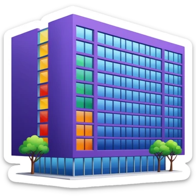 I want a 7 floors building with 7 colours. Starting with violet, indigo, blue, green, yellow, orange , red sticker