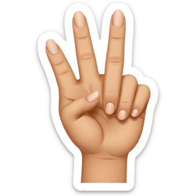 create hand middle finger only down the rest are up sticker