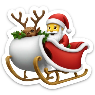 Santa's sleigh sticker