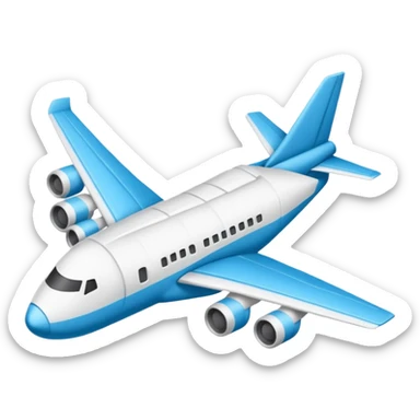 Un émojie avion en papier sticker