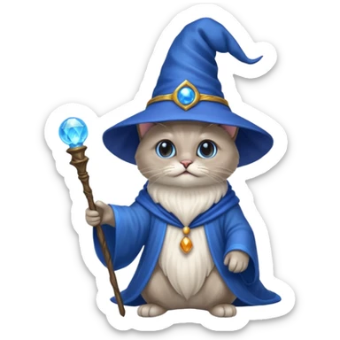 A sorcerer cat sticker