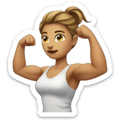women show biceps sticker