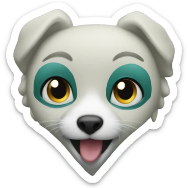 A wild teal heart sticker