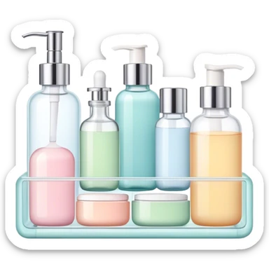preppy skincare vanity sticker