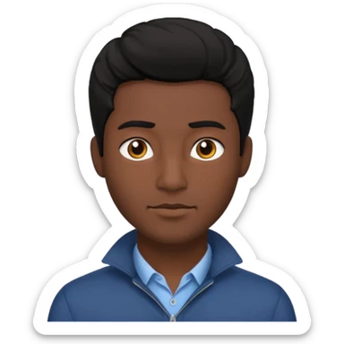 coily hair mens image sticker