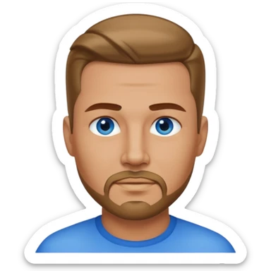 a man with great jawline , slicked back hair , goatee on his face sticker