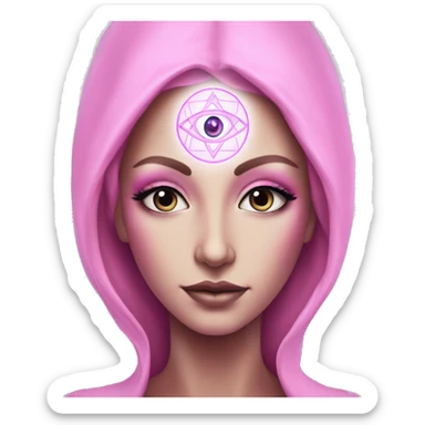 Pleiadian woman female third eye pink sticker