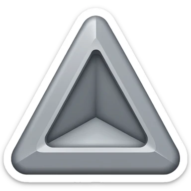 gray triangle parallel to the left, 60 degrees inclined, plain sticker