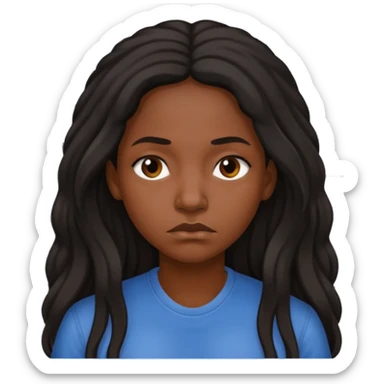 sad black prisoner long haired woman mug shot with bg no cup sticker