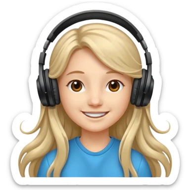 Headphones princess sticker