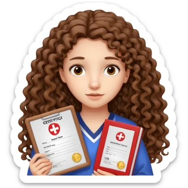 A girl with long curly brown hair very sadly shows an IELTS certificate with a score of 3.0 sticker