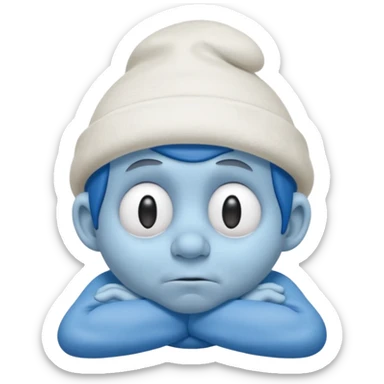Sleepy smurf sticker
