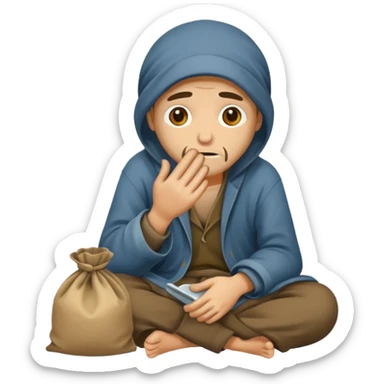 beggar who is also a homeless person sticker