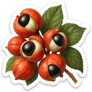 Guaraná berries, detailed and realistic sticker