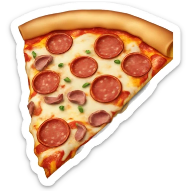 Pizza with meat and pepperoni toppings sticker