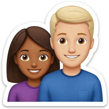 sex sticker, brown girl white guy sticker