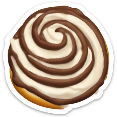 Cinamanroll with with choclate cream sticker