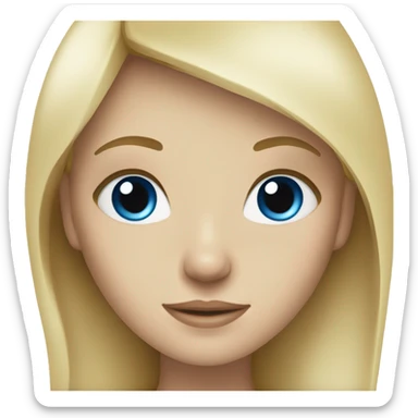 Blonde girl with blue eyes, and skinny sticker