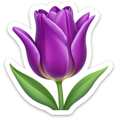 tulip purple sticker