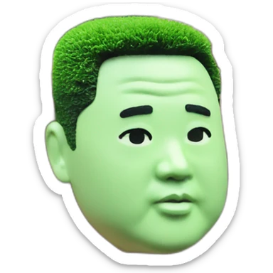 Kim jong un as chia pet sticker