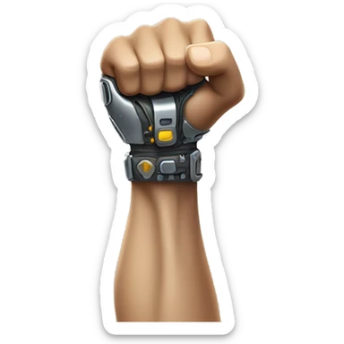Cyborg arm only flexing bicep and shoulder sticker