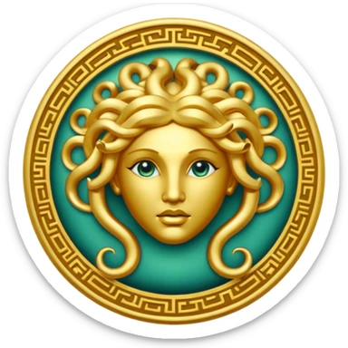 Medusa Versace logo sticker