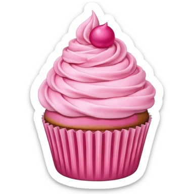 لمبرقيني Cupcake with pink icing sticker