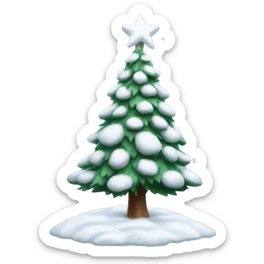 Snowy Christmas tree  sticker