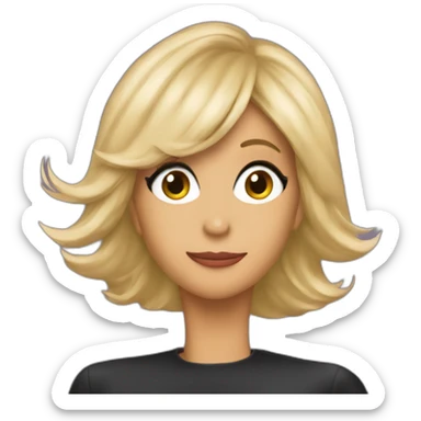 Brigitte Macron kiss sticker