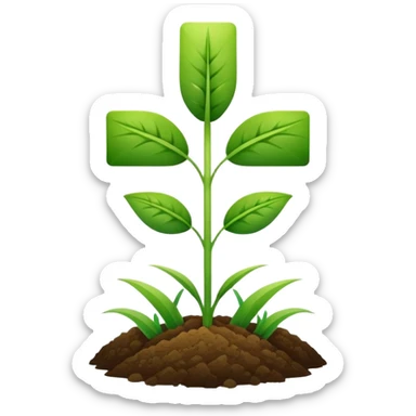 agriculture symbol with a plant or field combined with a medical cross sticker