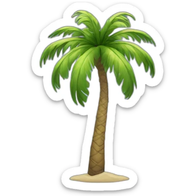 Una palmera en el suelo sticker