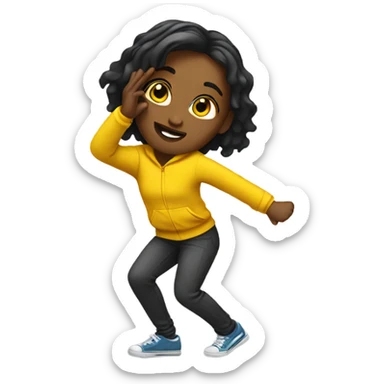 girl doing the dabbing dance  sticker