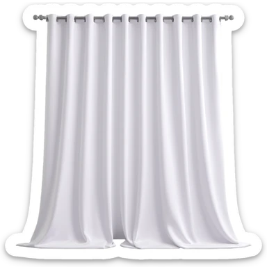 industrial white curtain sticker