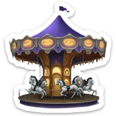 Haunted carousel  sticker
