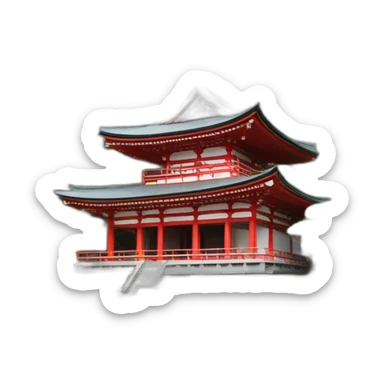 japanese temple  sticker