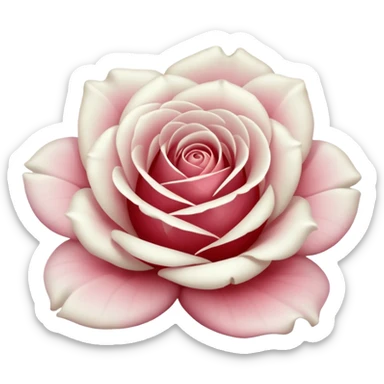 white rose, without green leaves, just flower sticker