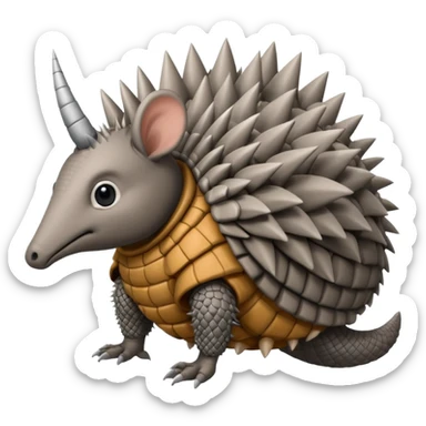 winged armadillo sticker