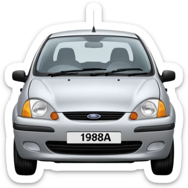 1998 Ford Fiesta LX Zetec 1.2 Front.jpg oval shaped headloghts with an oval grill  sticker