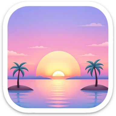 Pastel sunset sticker