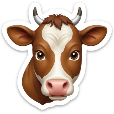 one korean cow sticker