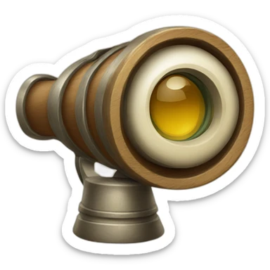 cartoon vintag spyglass sticker