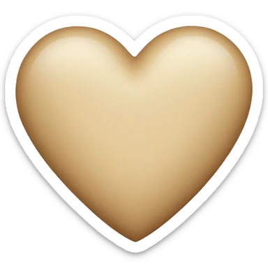Beige heart  sticker